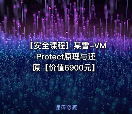 【安全课程】某雪-VMProtect原理与还原【价值6900元】
