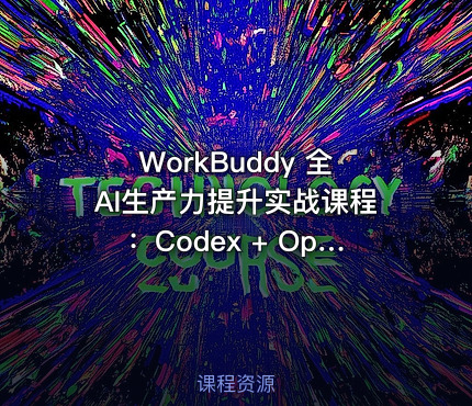 WorkBuddy 全AI生产力提升实战课程：Codex + OpenClaw 定制技能完整教程 [1.2GB]