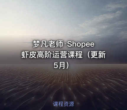 梦凡老师·Shopee虾皮高阶运营课程（更新5月）