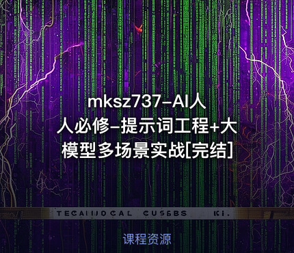 mksz737-AI人人必修-提示词工程+大模型多场景实战[完结]