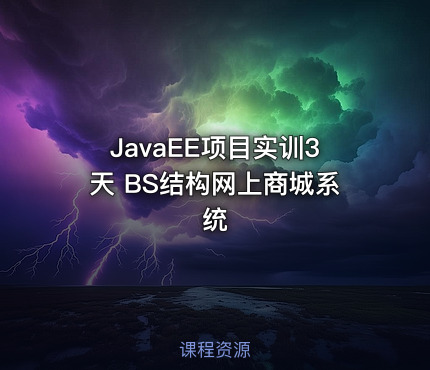 JavaEE项目实训3天 BS结构网上商城系统