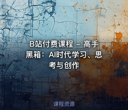 B站付费课程 - 高手黑箱：AI时代学习、思考与创作