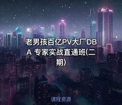 老男孩百亿PV大厂DBA 专家实战直通班(二期)