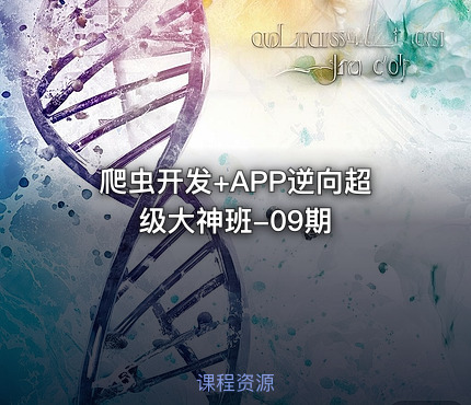 爬虫开发+APP逆向超级大神班-09期