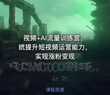 视频+AI流量训练营，统提升短视频运营能力，实现涨粉变现