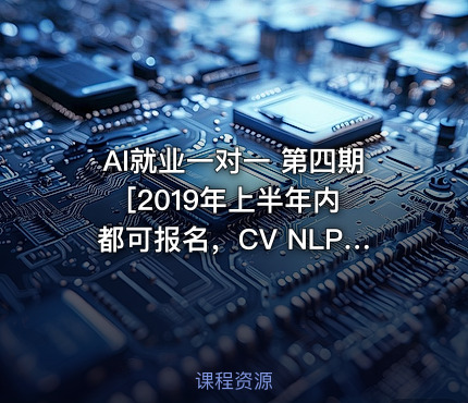 AI就业一对一 第四期 [2019年上半年内都可报名，CV NLP 推荐 金融四个方向任选其一]