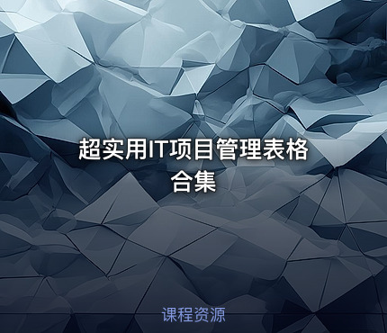 超实用IT项目管理表格合集