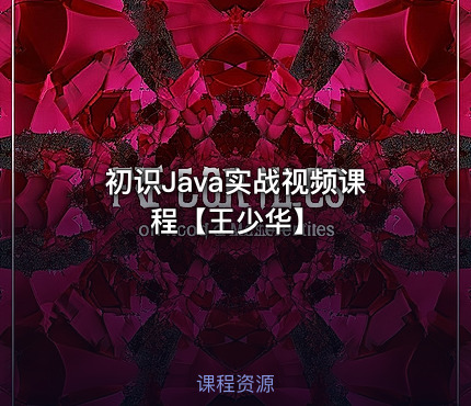 初识Java实战视频课程【王少华】