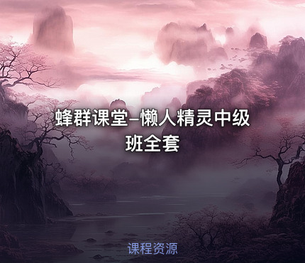 蜂群课堂-懒人精灵中级班全套