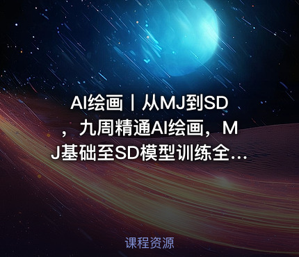 AI绘画丨从MJ到SD，九周精通AI绘画，MJ基础至SD模型训练全方位教学