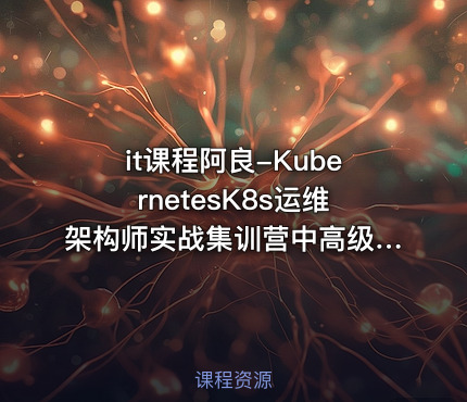 it课程阿良-KubernetesK8s运维架构师实战集训营中高级第5期完结