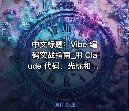 中文标题：Vibe 编码实战指南_用 Claude 代码、光标和 Codex 快速构建全栈应用