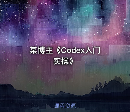某博主《Codex入门实操》