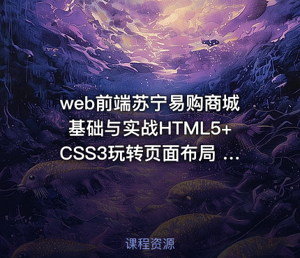 web前端苏宁易购商城基础与实战HTML5+CSS3玩转页面布局 进阶移动端解决方案