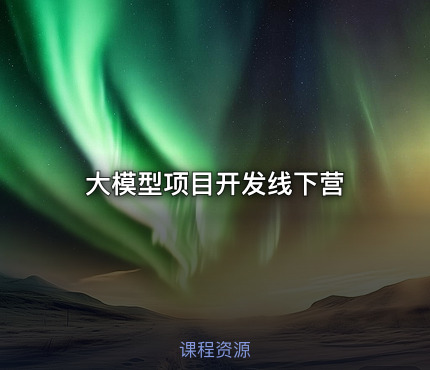 大模型项目开发线下营