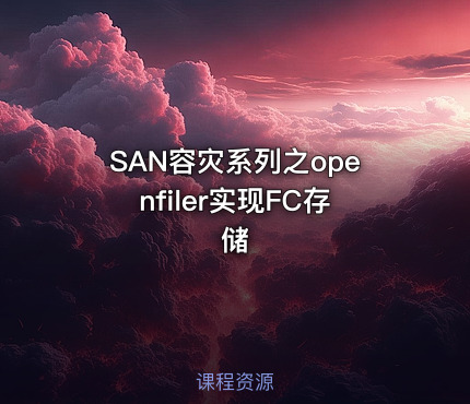 SAN容灾系列之openfiler实现FC存储