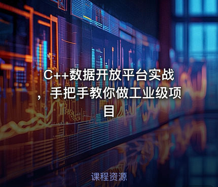C++数据开放平台实战，手把手教你做工业级项目