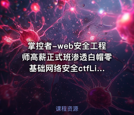 掌控者-web安全工程师高薪正式班渗透白帽零基础网络安全ctfLi（24期）