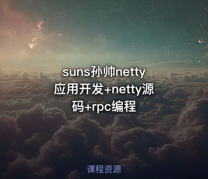 suns孙帅netty应用开发+netty源码+rpc编程