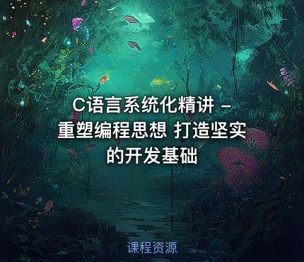 C语言系统化精讲 - 重塑编程思想 打造坚实的开发基础