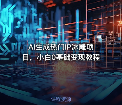AI生成热门IP冰雕项目，小白0基础变现教程