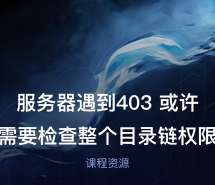 服务器遇到403 或许需要检查整个目录链权限