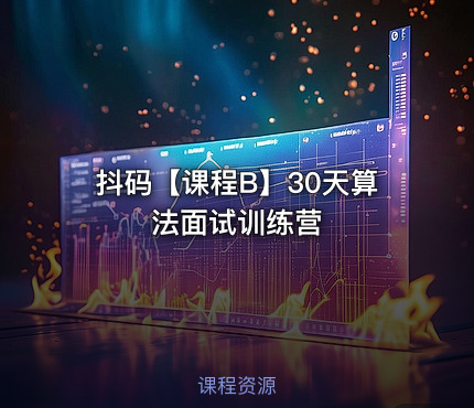 抖码【课程B】30天算法面试训练营