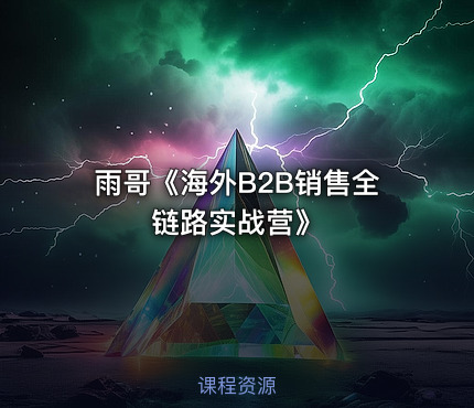 雨哥《海外B2B销售全链路实战营》