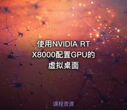 使用NVIDIA RTX8000配置GPU的虚拟桌面
