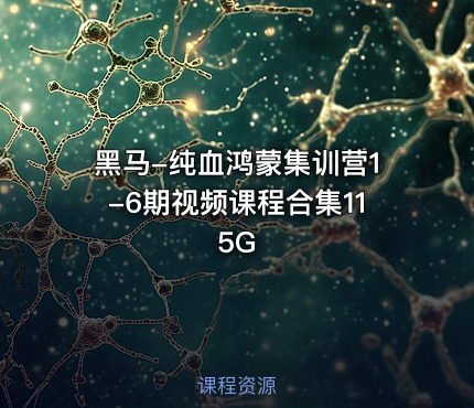 黑马-纯血鸿蒙集训营1-6期视频课程合集115G