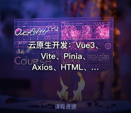云原生开发：Vue3、Vite、Pinia、Axios、HTML、JS、CSS实战教程【VIP】