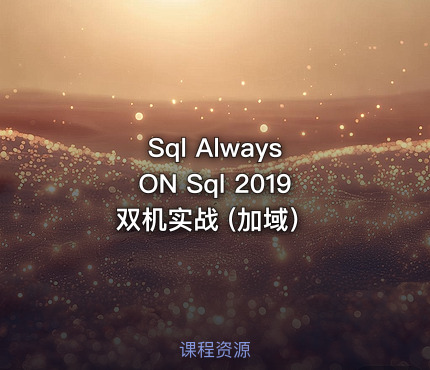 Sql Always ON Sql 2019 双机实战 (加域）