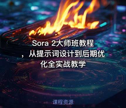 Sora 2大师班教程，从提示词设计到后期优化全实战教学