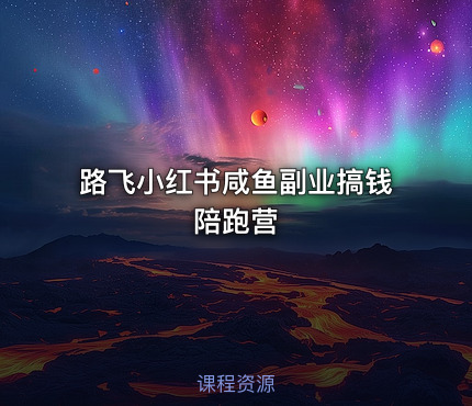 路飞小红书咸鱼副业搞钱陪跑营