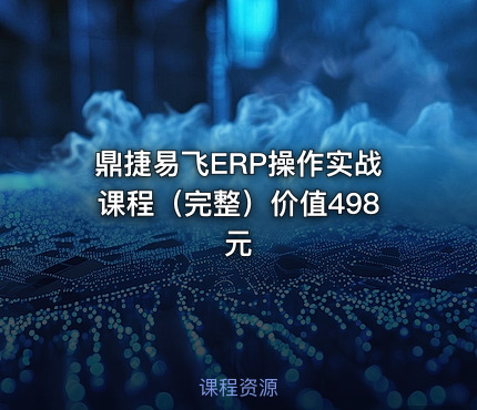 鼎捷易飞ERP操作实战课程（完整）价值498元