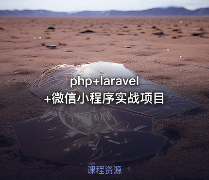 php+laravel+微信小程序实战项目