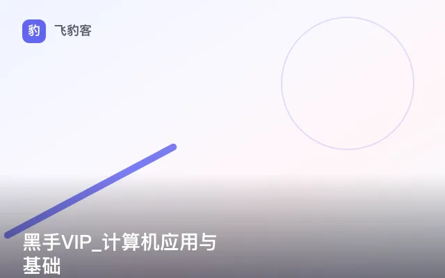 黑手VIP_计算机应用与基础