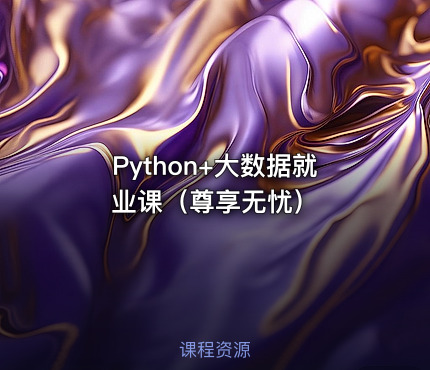 Python+大数据就业课（尊享无忧）