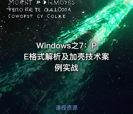 Windows之7：PE格式解析及加壳技术案例实战