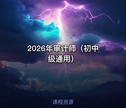2026年审计师（初中级通用）