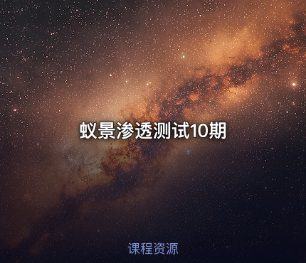 蚁景渗透测试10期