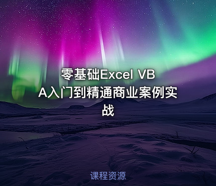 零基础Excel VBA入门到精通商业案例实战