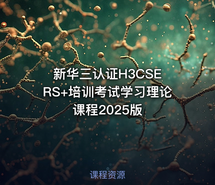 新华三认证H3CSE RS+培训考试学习理论课程2025版