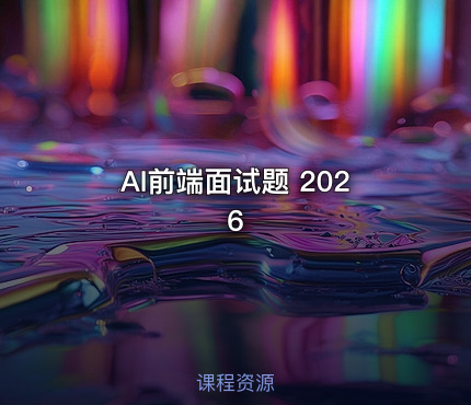 AI前端面试题 2026