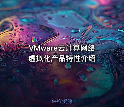 VMware云计算网络虚拟化产品特性介绍
