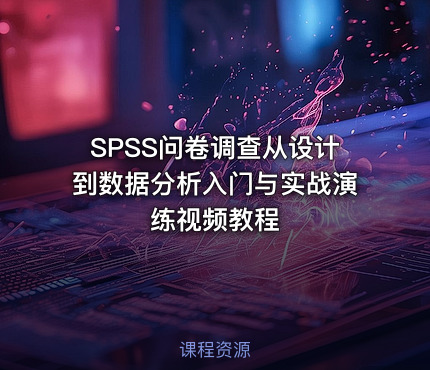 SPSS问卷调查从设计到数据分析入门与实战演练视频教程