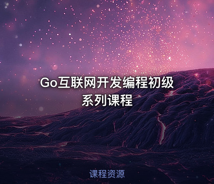 Go互联网开发编程初级系列课程