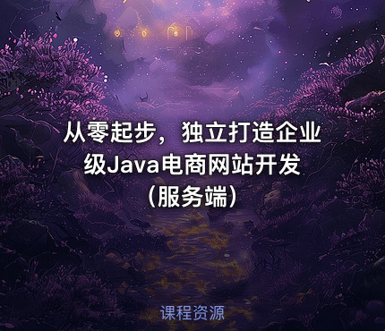 从零起步，独立打造企业级Java电商网站开发（服务端）
