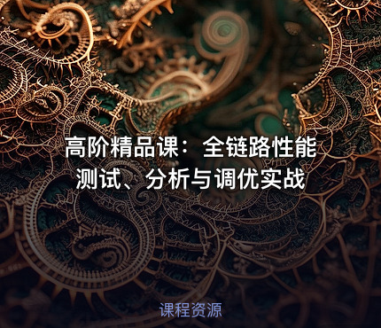 高阶精品课：全链路性能测试、分析与调优实战
