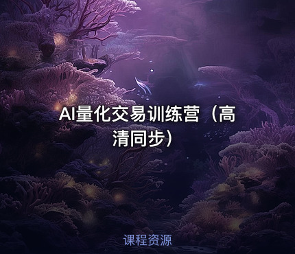 AI量化交易训练营(高清同步)